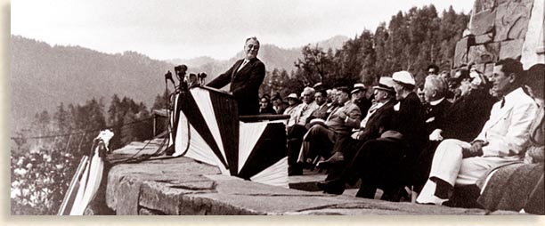 Franklin D Roosevelt at the Dedication to the Great Smoky Mountains National Park