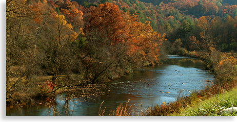 Hiwassee River in Cherokee County North Carolina