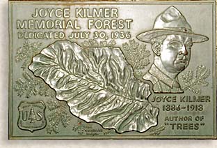 Joyce Kilmer Placque