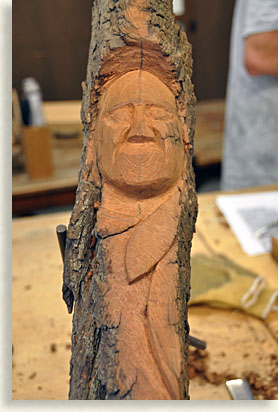 Highlander in Woodcarving Class at John C. Campbell Folk School