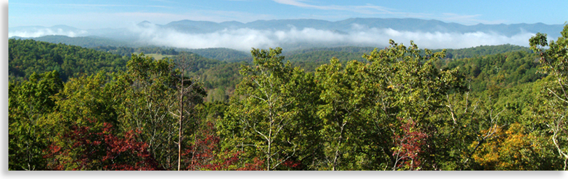 Great Blue Wall in Blue Ridge Georgia