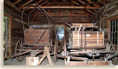 Zuraw Wagon and Judd Nelson Wagon at Foxfire Museum and Heritage Center in Mountian City Georgia