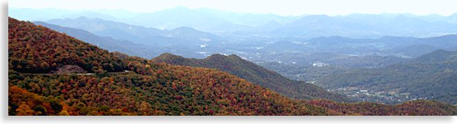 Blue Ridge Parkway overlook of Haywood County