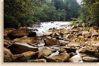 Ocoee River as the water is being released