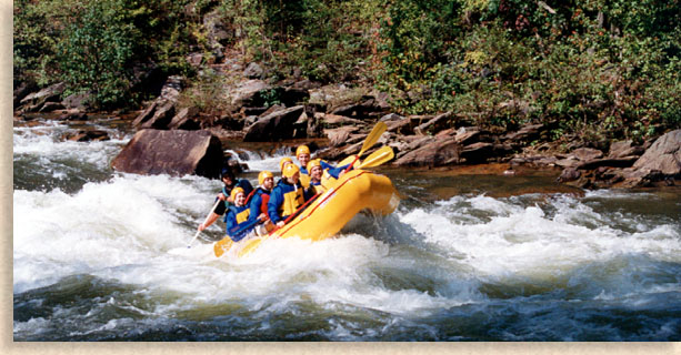 Ocoee River as the water is being released